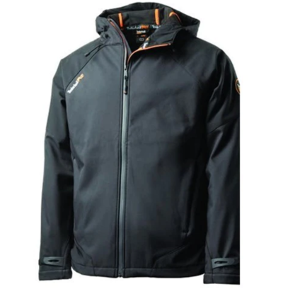 Power Zip Hooded Soft Shell Jacket Black $139.95 (RRP $199.95) @ Workwear Hub