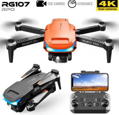 2022 RG107 PRO Drone 4K Professional Dual HD Camera FPV Mini Drone Orange 4K 1B $49.18 (RRP $70.26) @ Ali Express