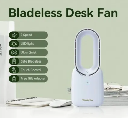 Portable 11.8 inch Small Personal Bladeless Fan with 5 Colors Touch Control LED Light $59.99 (RRP $119.99) @ Crazy Sales