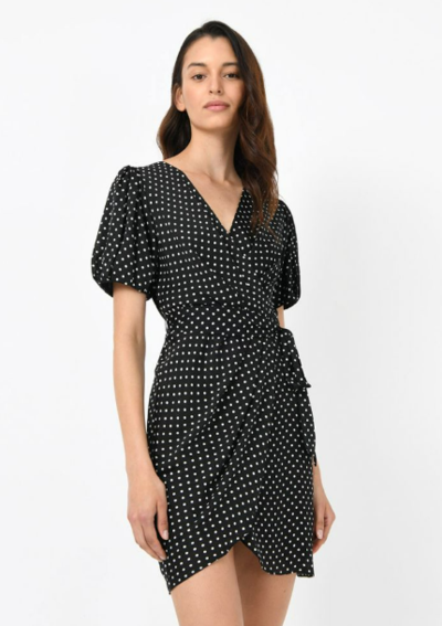 Allison Polkadot Dress Black-Ivory $79 (RRP $109.99) @ Forcast