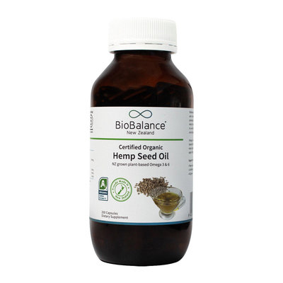 BIOBALANCE Organic Hemp Seed Oil Capsules 200 capsules $16.96 (RRP $30.32) @ Health Post NZ