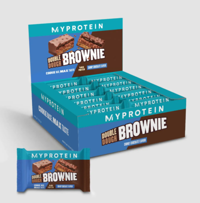 Double Dough Brownie (12 x 60g) Chunky Chocolate $32.99 (RRP $54.99) @ My Protein