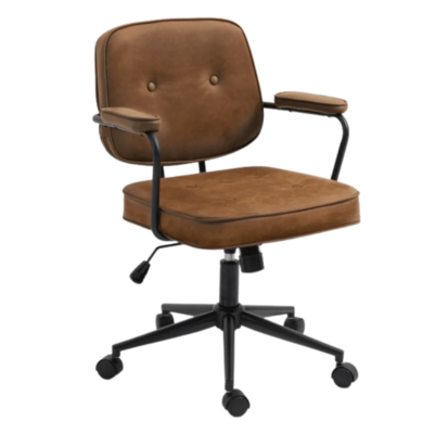 Teddy Faux Leather Office Computer Study Working Chair Brown $235 (RRP $345) @ Momentous Living