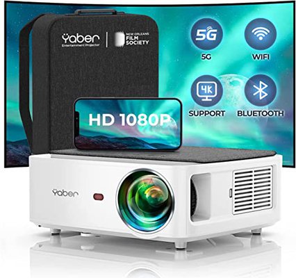 Yaber 5G WiFi Bluetooth 8500Lumens 1080P FullHD Portable Projector White $279.99 (RRP $399.99) @ Amazon AU