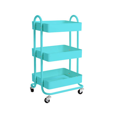 Levede 3 Tiers Kitchen Trolley Cart Steel Storage Rack Turquoise $45.99 (RRP $99.99) @ Goodpricepeople eBay AU