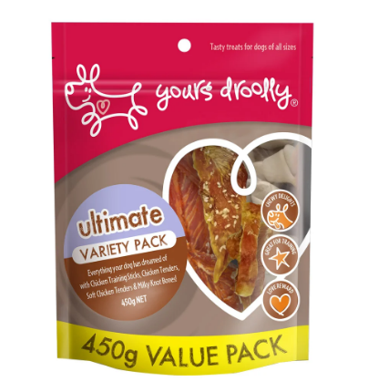 Buy Yours Droolly Adult Ultimate Variety Pack Dog Treats online at best price @ Vet Supply