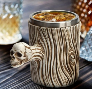 Nifti Skull 3D Resin Beer Mug Stainless Steel Double Wall $34.98 (RRP $52.98) @ The Market NZ