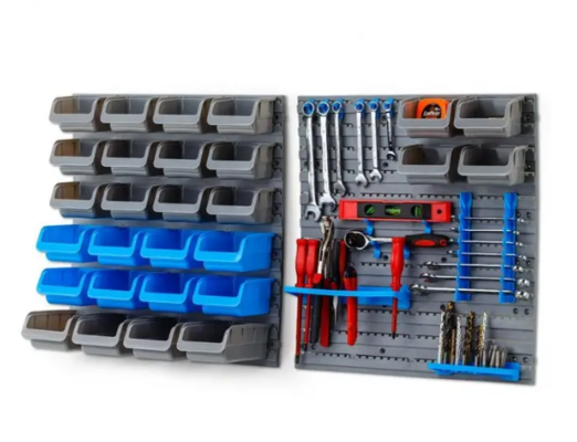 Baumr-AG 44 Part Storage Bin Rack Wall Mounted Tool Organiser Box Shelving $45 (RRP $180) @ Edisons