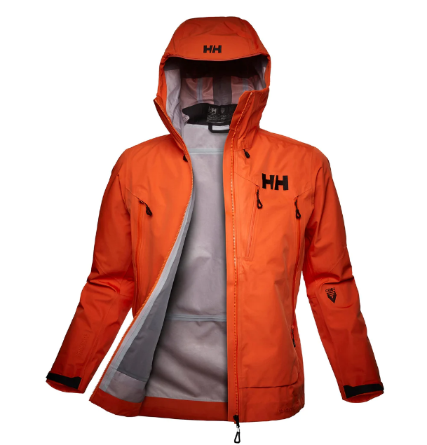 Odin 9 Worlds Infinity 3L Jacket 226 Bright Orange $600 (RRP $1000) @ Helly Hansen