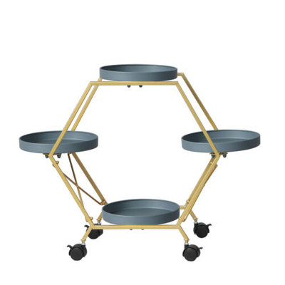 Levede Plant Stand Garden Outdoor Indoor Metal Home Decor Flower Pot Rack Wheels $53.99 (RRP $164.99) @ eBay AU