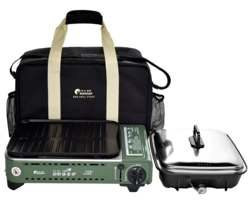 Portable PRO Grill Plate Burner Butane Camping Gas Cooker With Non Stick Pan and Lid $229 (RRP $458) @ Kings Warehouse