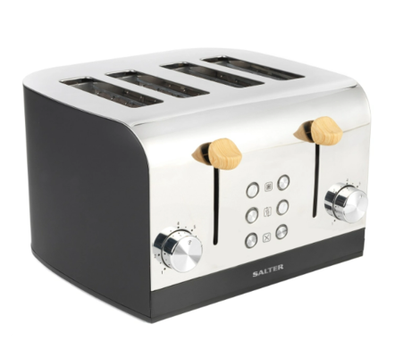 Salter Skandi 4 Slice Toaster Black with Variable Browning Control $73.97 (RRP $139.95) @ My Deal