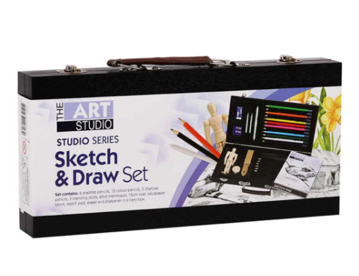 The Art Studio Sketch & Draw Set Studio Series $24.99 (RRP $52.99) @ Riot Stores