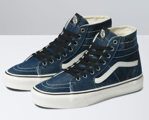 Denim Embroidery Sk8-Hi Tapered Sneaker Denim Embroidery Navy/White $109.99 (RRP $159.99) @ Vans AU