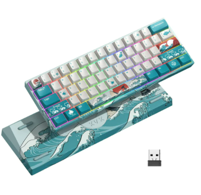 XVX M61 2.4G Rechargeable RGB Backlit Wireless Mechanical Keyboard Coral Sea Theme M61 $94.04 (RRP $151.68) @ Ali Express