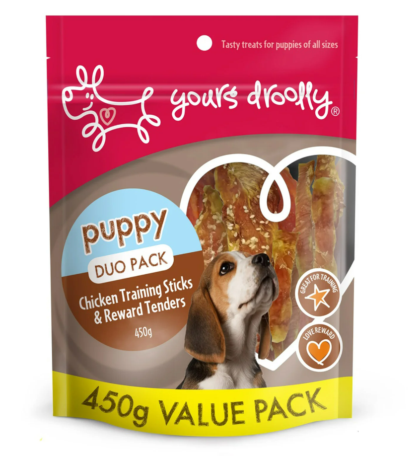 BUY YOURS DROOLLY PUPPY DUO PACK DOG TREATS ONLINE AT BEST PRICE @ Vet Supply