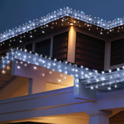 100 Flashing LED Lights 2m White Decorative Christmas Solar Curtain Static XMAS $17 (RRP $49) @ eBay AU