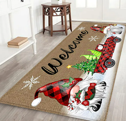 Christmas Tree Santa Claus Flannel Fabric Printing Home Decoration Floor Mat Pattern A $15.59 (RRP $31.16) @ Light In The Box