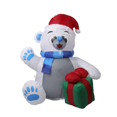 Santaco Inflatable Christmas Decorations Polar bear 1.2M LED Lights Xmas Party $43.99 (RRP $174.99) @ eBay AU