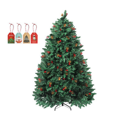 Santaco Christmas Tree 2.4M 8Ft Pinecone Decorated Xmas Home Garden Decorations $119.99 (RRP $319.99) @ eBay AU