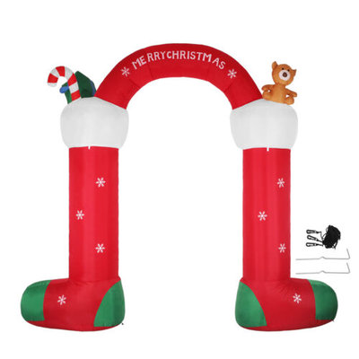 Santaco Christmas Inflatable Decor Stocking Arch 3M LED Lights Xmas Party $74.99 (RRP $219.99) @ eBay AU