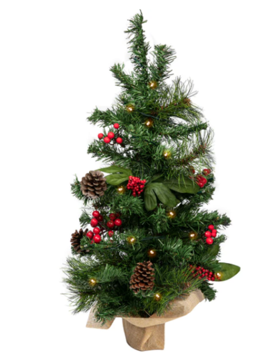 Make a Merry Christmas Decorated PVC Mini Tree with 20 Battery Operated LED Lights (60cm) $19.99 (RRP $49.99) @ Riot Stores