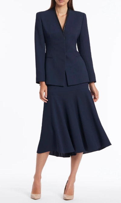 Navy Fabulously Flared Skirt $398 (RRP $569) @ Carla Zampatti