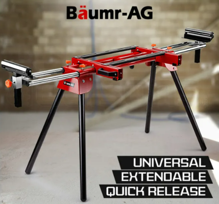 Baumr-AG Mitre Saw Stand Universal Adjustable Portable Drop Saw Bench Table $149 (RRP $249) @ Edisons