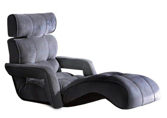 Kings Adjustable Lounger with Arms Charcoal $240 (RRP $481) @ Kings Warehouse