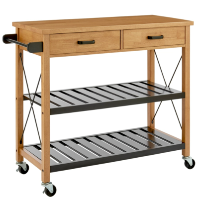 DukeLiving Elwood Wooden Kitchen Island Trolley (Natural) $129 (RRP $199) @ My Deal