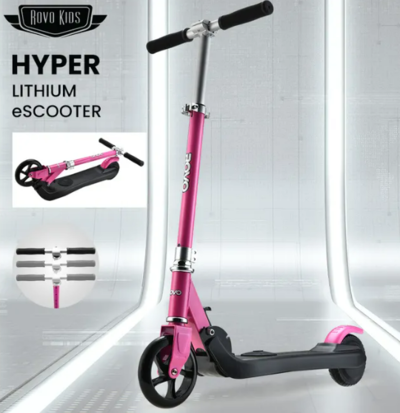 ROVO KIDS Electric Scooter, Adjustable Height, Folding, Lithium Battery Pink $189 (RRP $299) @ My Topia