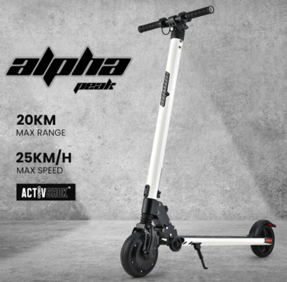 ALPHA Peak 300W 10Ah Electric Scooter Suspension White $369 (RRP $699) @ My Topia