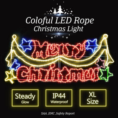 Merry Christmas LED Rope Lights Indoor Outdoor Xmas Party Decoration Multicolor $149.95 (RRP $324.89) @ eBay AU