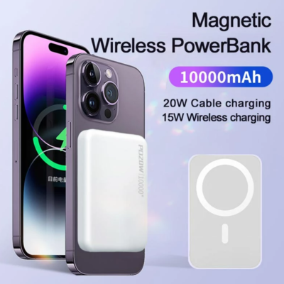 WEKOME 10000mAh Magnetic Wireless Power Bank 15W Fast Chargers White $31.27 (RRP $56.88) @ Ali Express