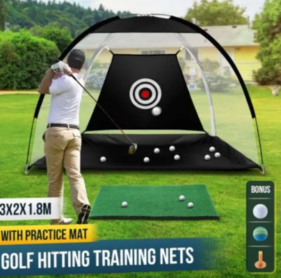 Golf Practice Net and Hitting Mat Target Set Training Aids Home Golf Swing Driving $99.95 (RRP $179.95) @ Best Deals