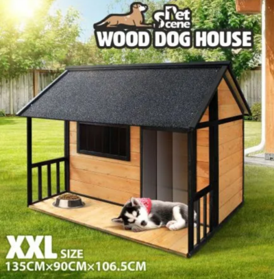 Petscene XXL Size Dog Kennel Wooden Puppy Home Shelter Pet House Outdoor Indoor $349.98 (RRP $589.95) @ Best Deals