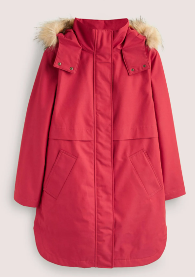 Waterproof Borg Lined Parka Russet Red $245 (RRP $350) @ Boden Clothing