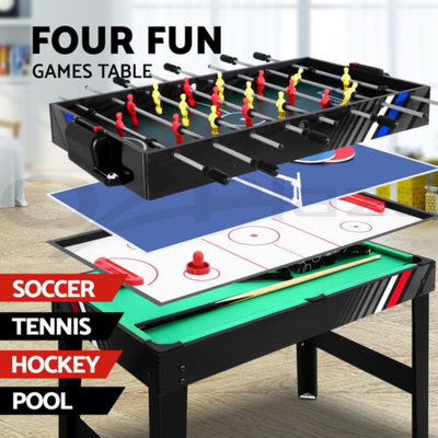 4-In-1 Soccer Table Pool Air Hockey Pool Game Foosball Football Tables Game 4FT $189.38 (RRP $366.99) @ eBay AU