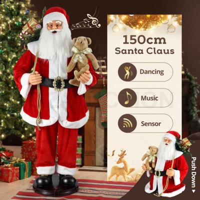 Solight 150cm Animated Musical Santa Claus Figurine Dancing Christmas Decoration $309.95 (RRP $649.89) @ eBay AU