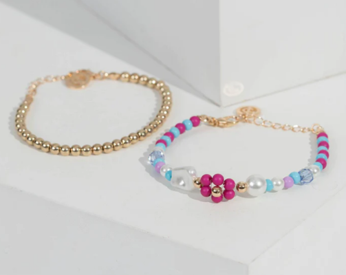 Multi Colour Multi Beaded Flower Bracelet $8.49 (RRP $16.99) @ Colette Hayman