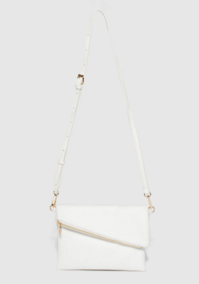 White Gabi Foldover Clutch Bag $17.50 (RRP $34.99) @ Colette Hayman