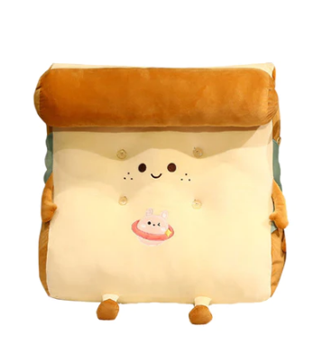 SOGA Smiley Face Toast Bread Wedge Cushion Stuffed Plush Cartoon Back Support Pillow $79.90 (RRP $125.90) @ Hey Hey