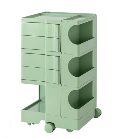 KW Bedside Table Side Tables Nightstand Organizer Replica Boby Trolley 5Tier Green $286 (RRP $573) @ Kings Warehouse