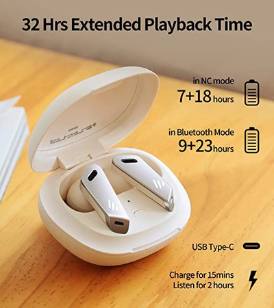 Edifier NB2 Pro Hybrid Active Noise Cancelling Earbuds Ivory $73.60 (RRP $119.99) @ Amazon AU