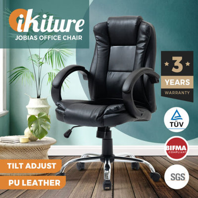 Oikiture Office Chair Executive Gaming Computer Chairs Seating Racing Seat PU $125.90 (RRP $359.90) @ eBay AU