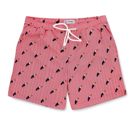 Men's Classic Swim Shorts Red Toucan $17 (RRP $42) @ Mosmann