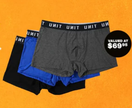 Free UNIT 3 Pack Of Bamboo Trunks @ Work Wear Hub