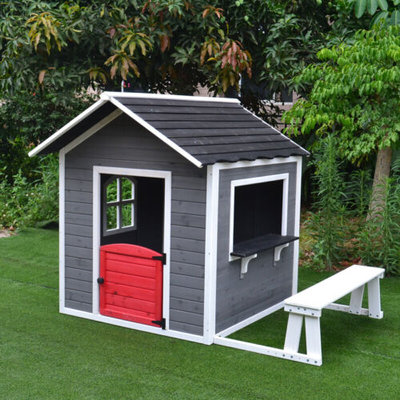 Kids Cubby House Wooden Outdoor Furniture Playhouse With Bench $349 (RRP $599) @ eBay AU