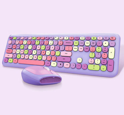 Deluxe Colourful Wireless Mechanical Keyboard and Mouse Combo Set (Purple Mixed) $88.84 (RRP $174.88) @ eBay AU