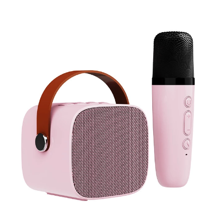 Handheld Wireless Microphone Speaker Karaoke Home Machine Dancing Outdoor Karaoke Audio Set Pink $47.89 (RRP $79.82) @ Ali Express